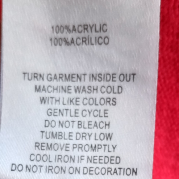 Red Plus Size Sag Harbor Sweater 2X - Picture 7 of 16